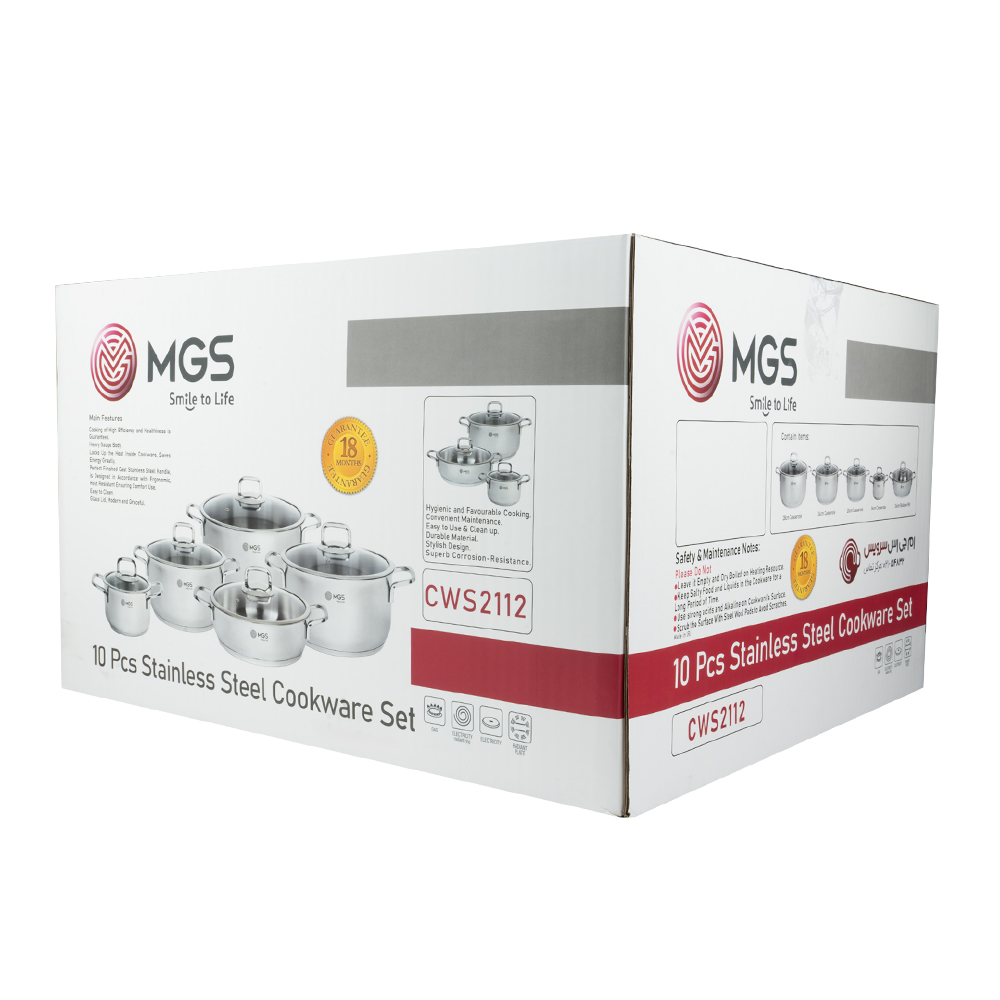 سرویس قابلمه 10 پارچه استیل کد CWS2112