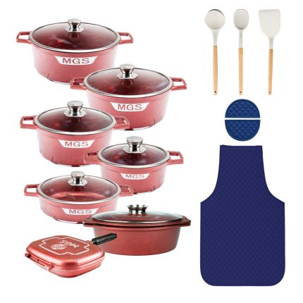 سرویس قابلمه 21 پارچه گرانیت طرح جرمنی C