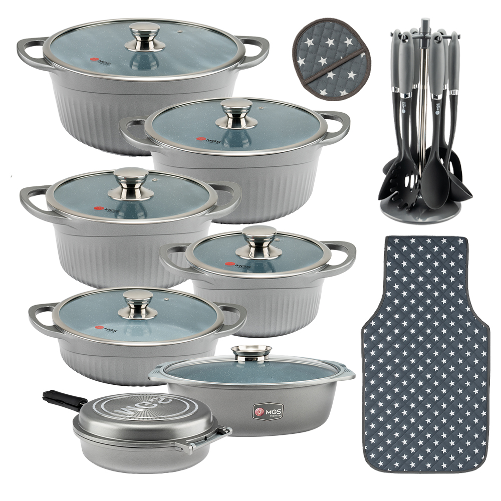 سرویس قابلمه 25 پارچه گرانیت طرح جرمنی D