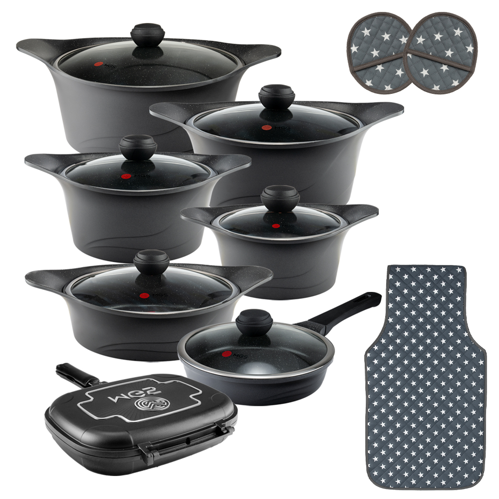 سرویس قابلمه 19 پارچه گرانیت طرح کره ای C