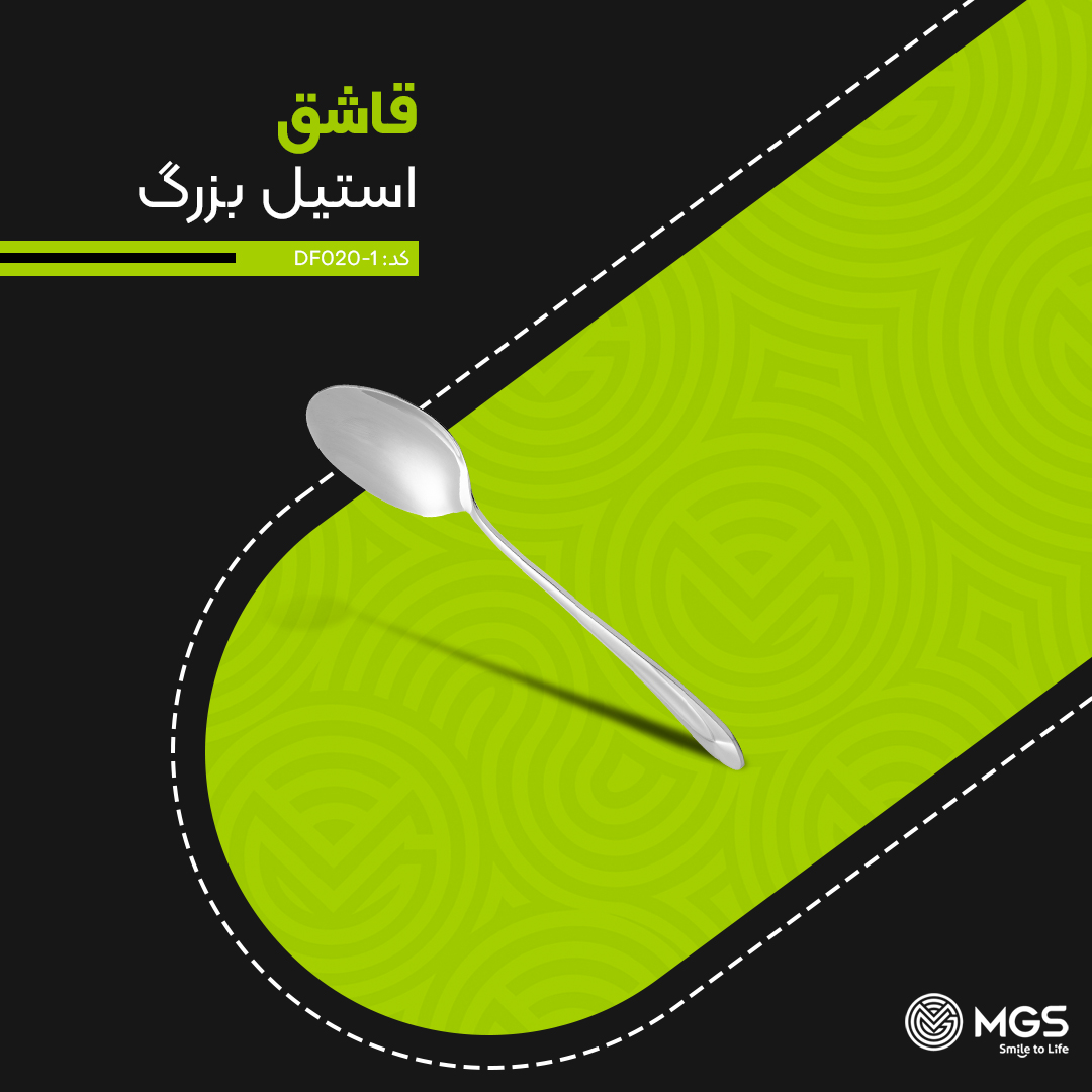 قاشق خورشت استیل MGS کد DF020-1