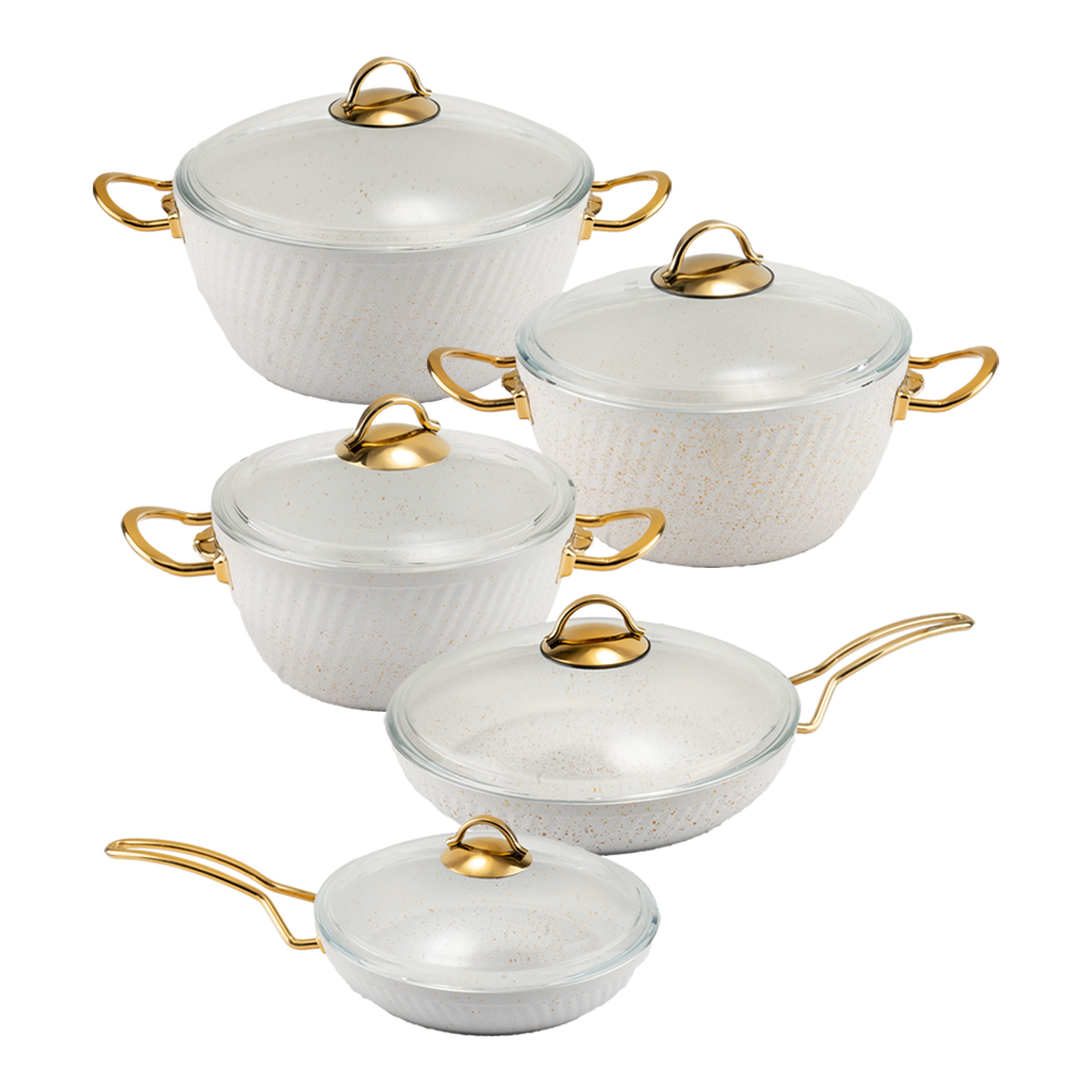 سرویس قابلمه 10 پارچه فورج طرح ماینز سری دوم