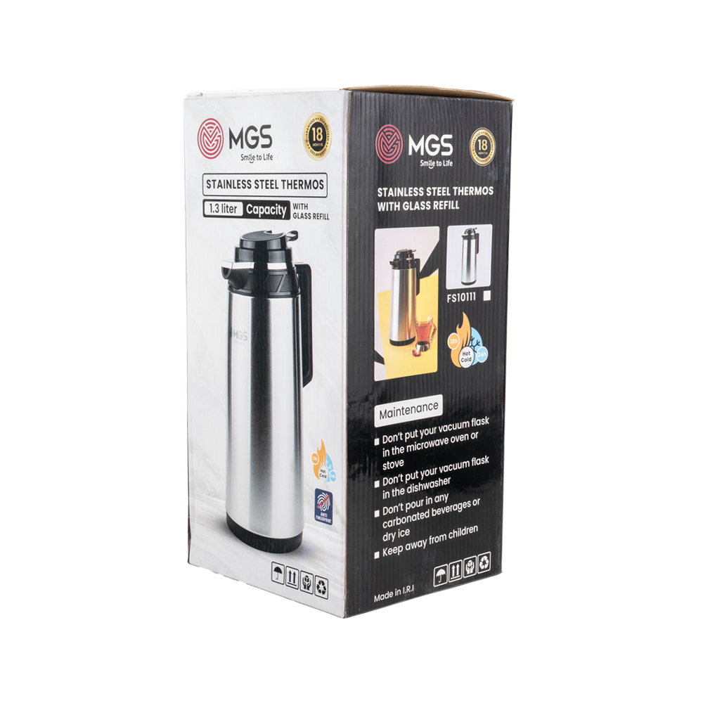 فلاسک 1.3 لیتر استیل MGS کد FS10111
