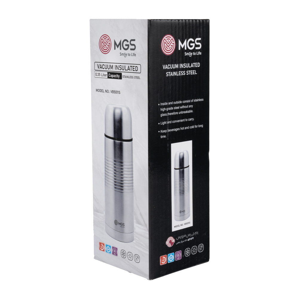 فلاسک 0.35 لیتر استیل قلمی MGS کد VB5011S