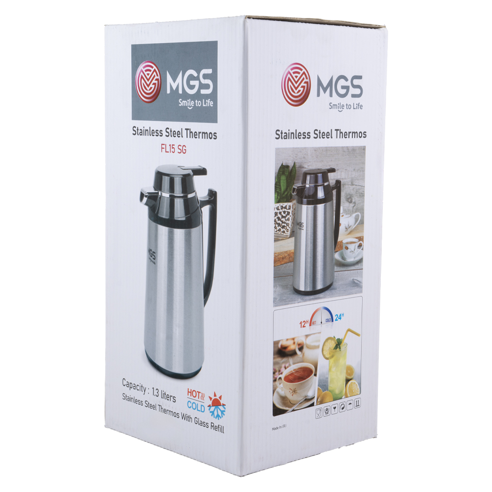 فلاسک 1.3 لیتر استیل MGS کد FL15SG