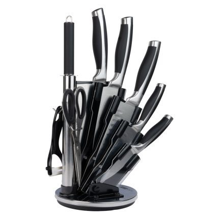 سرویس کارد و ساطور گردان مشکی ام جی اس کد KS-9027