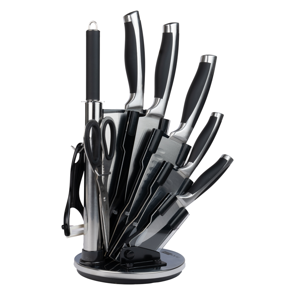 سرویس کارد و ساطور گردان مشکی ام جی اس کد KS-9027