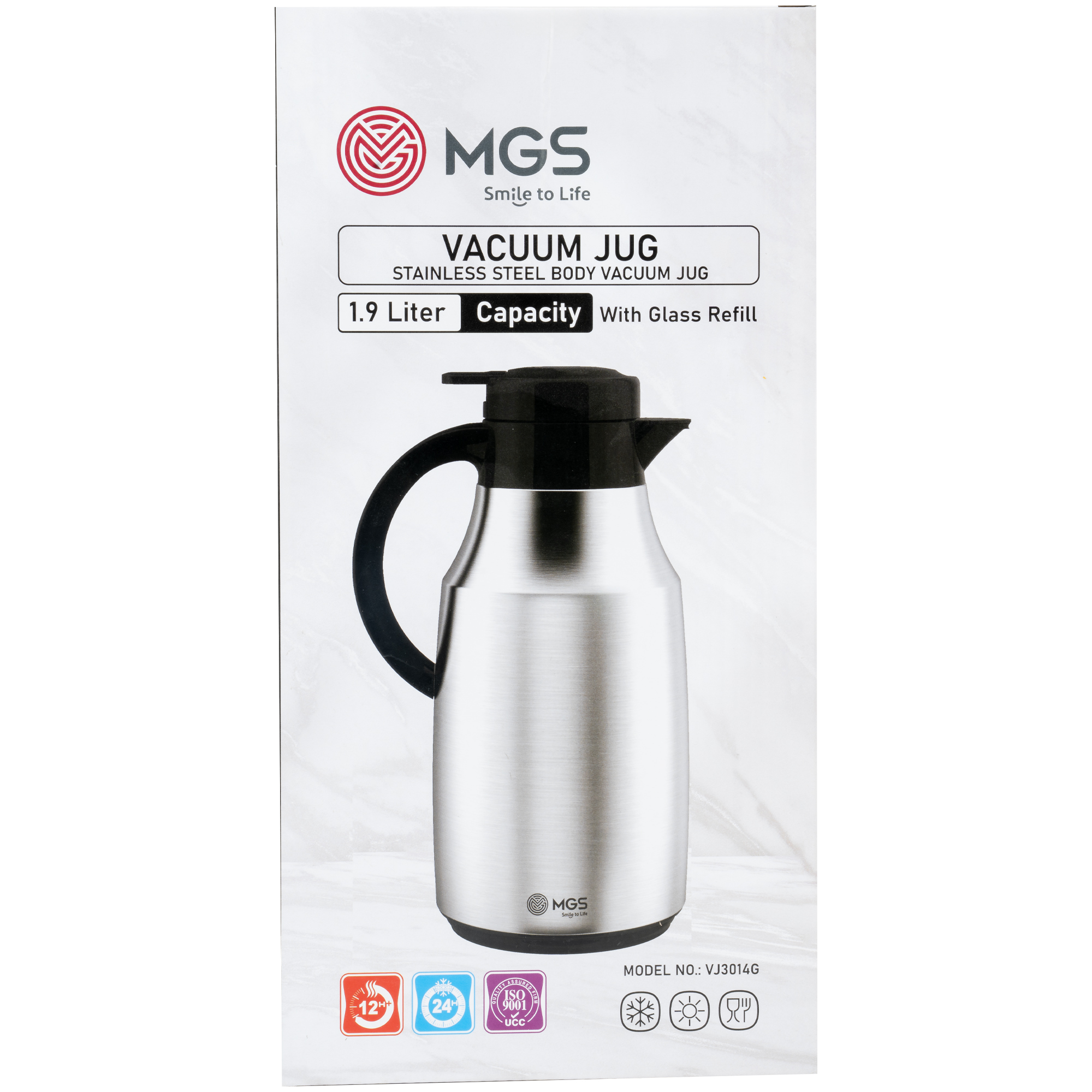 فلاسک 1.9 لیتر استیل MGS کد VJ3014G