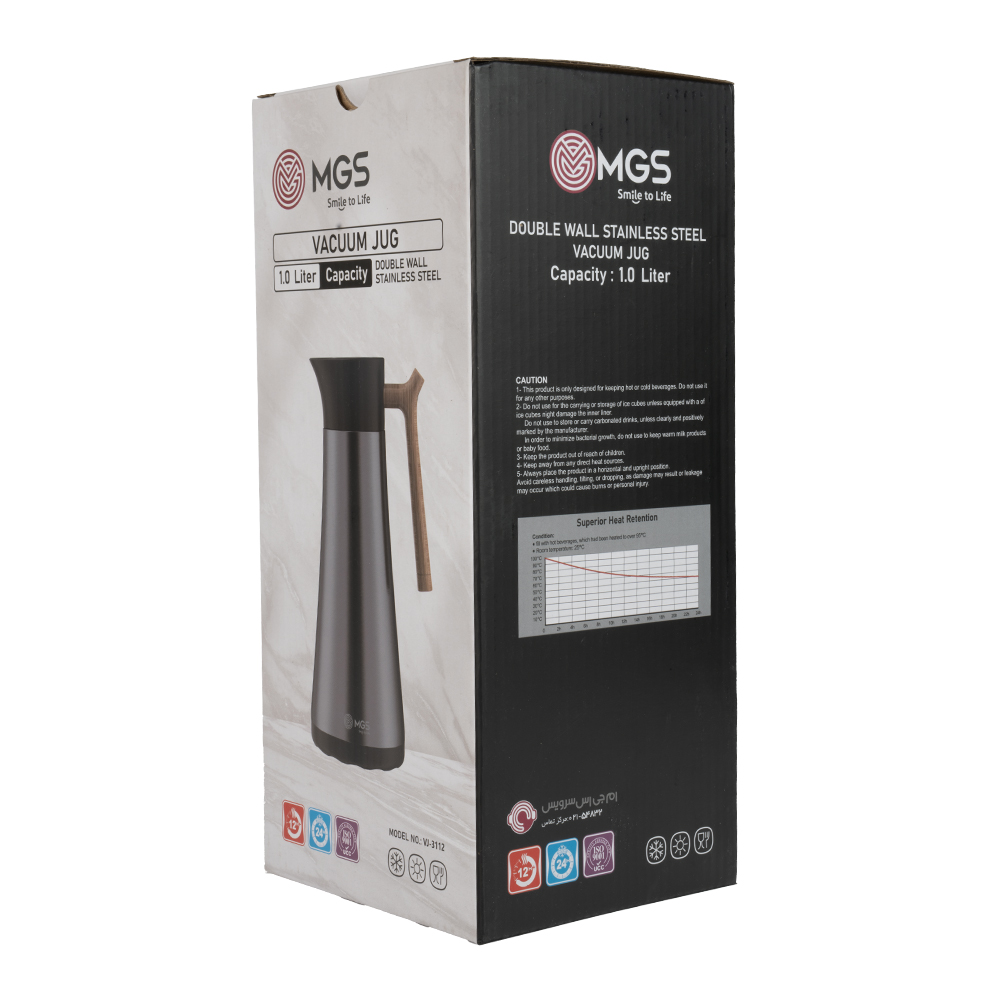 فلاسک 1 لیتر استیل MGS کد VJ-2110