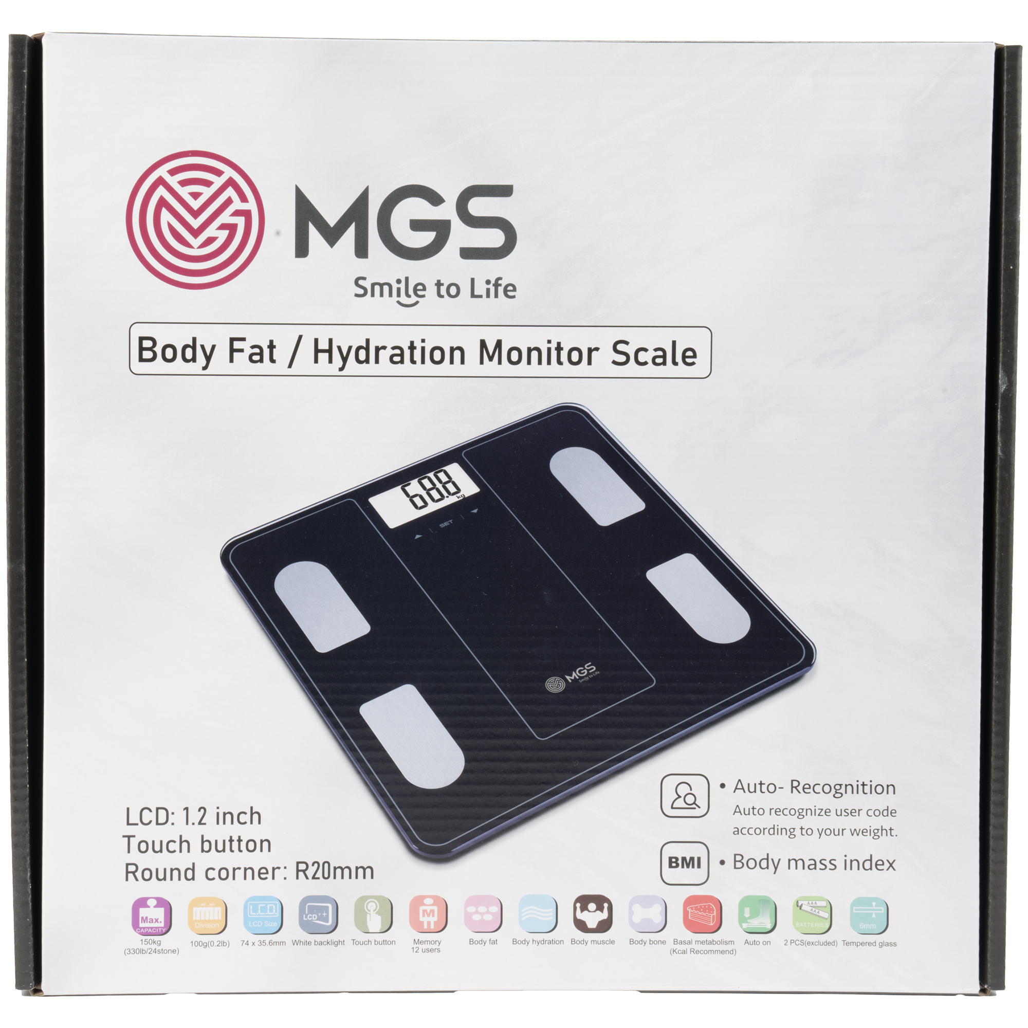 ترازو حمام دیجیتال MGS کد BS-1415W