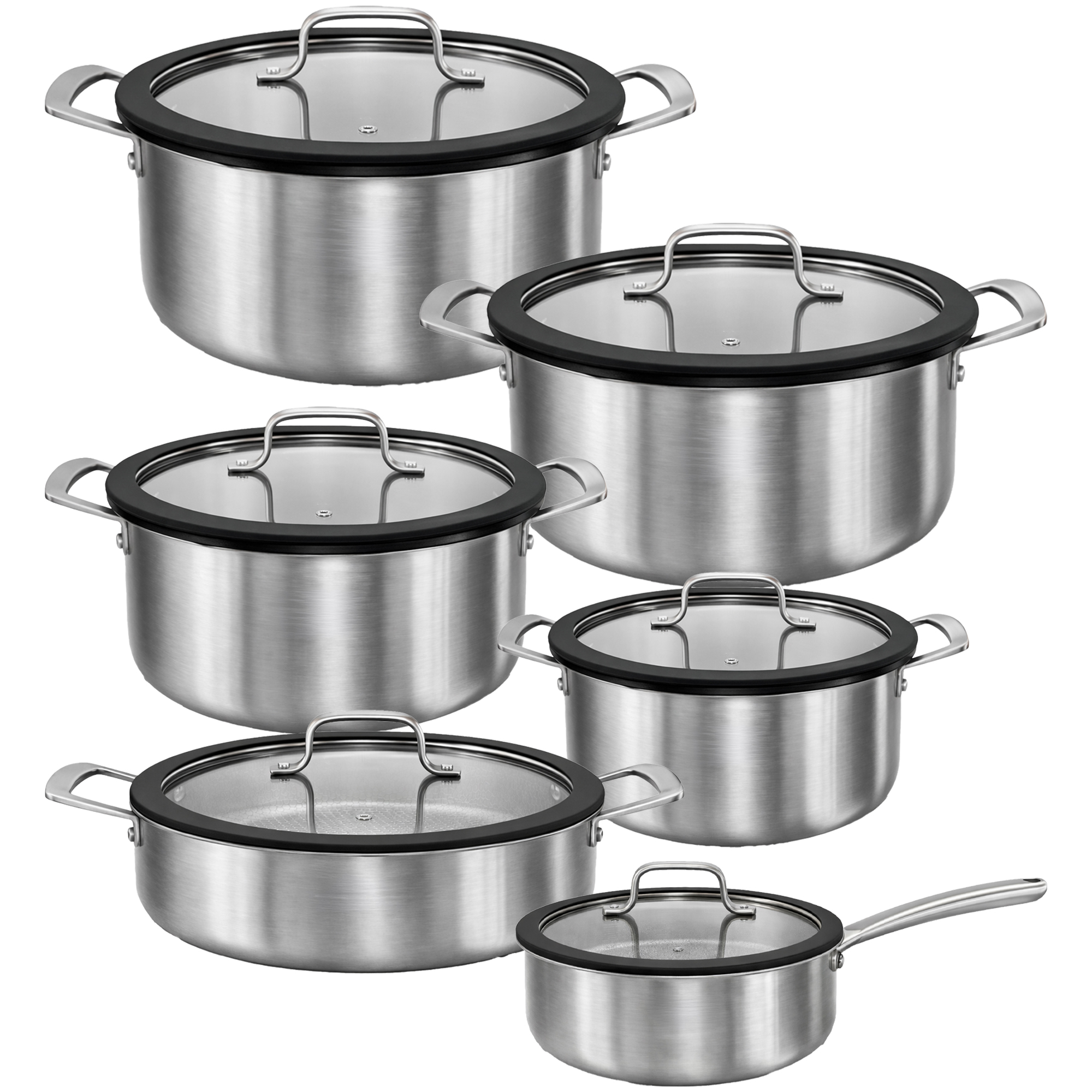 سرویس قابلمه 12 پارچه استیل مدل کف لیزری MGS