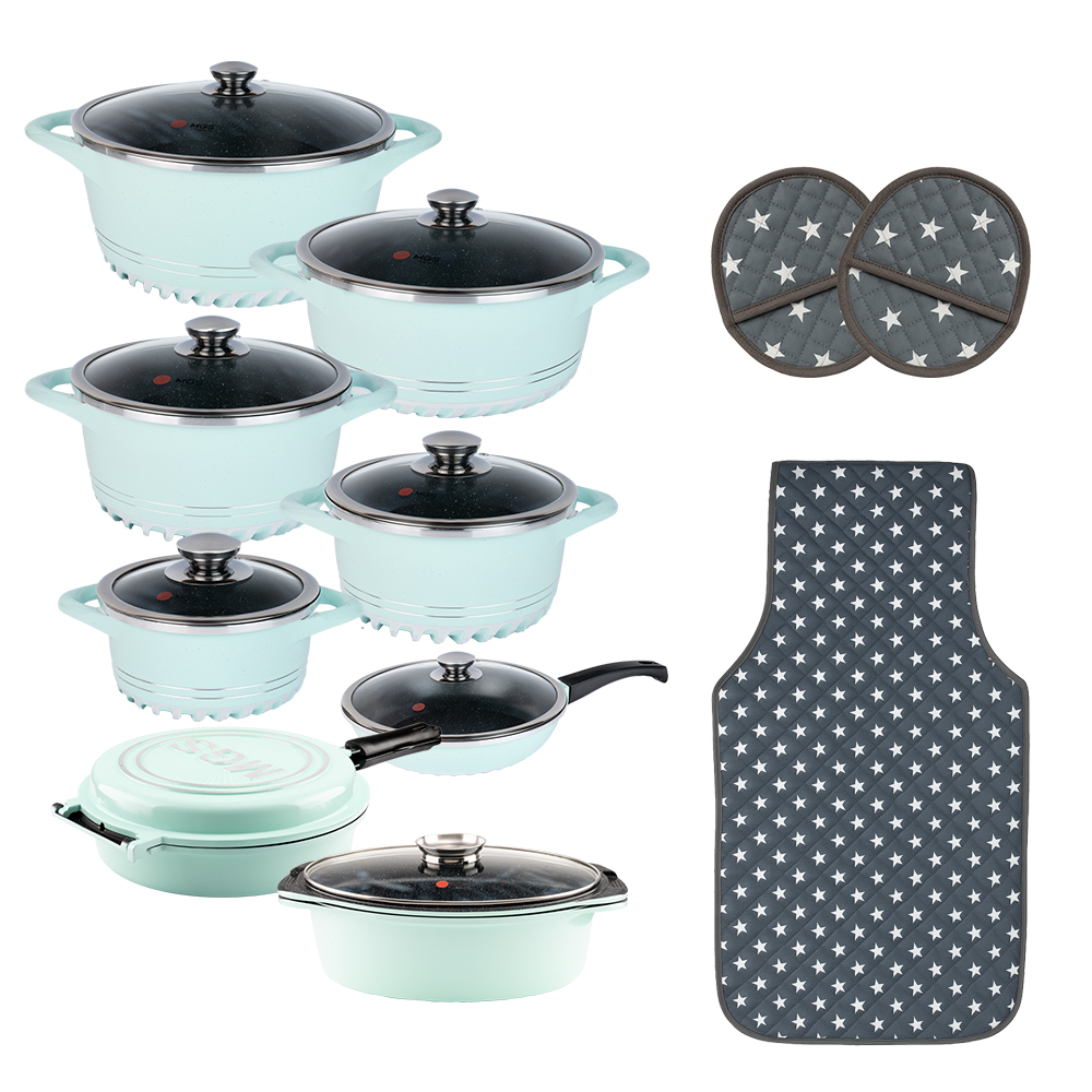 سرویس قابلمه گرانیت 22 پارچه طرح ایتالیا C