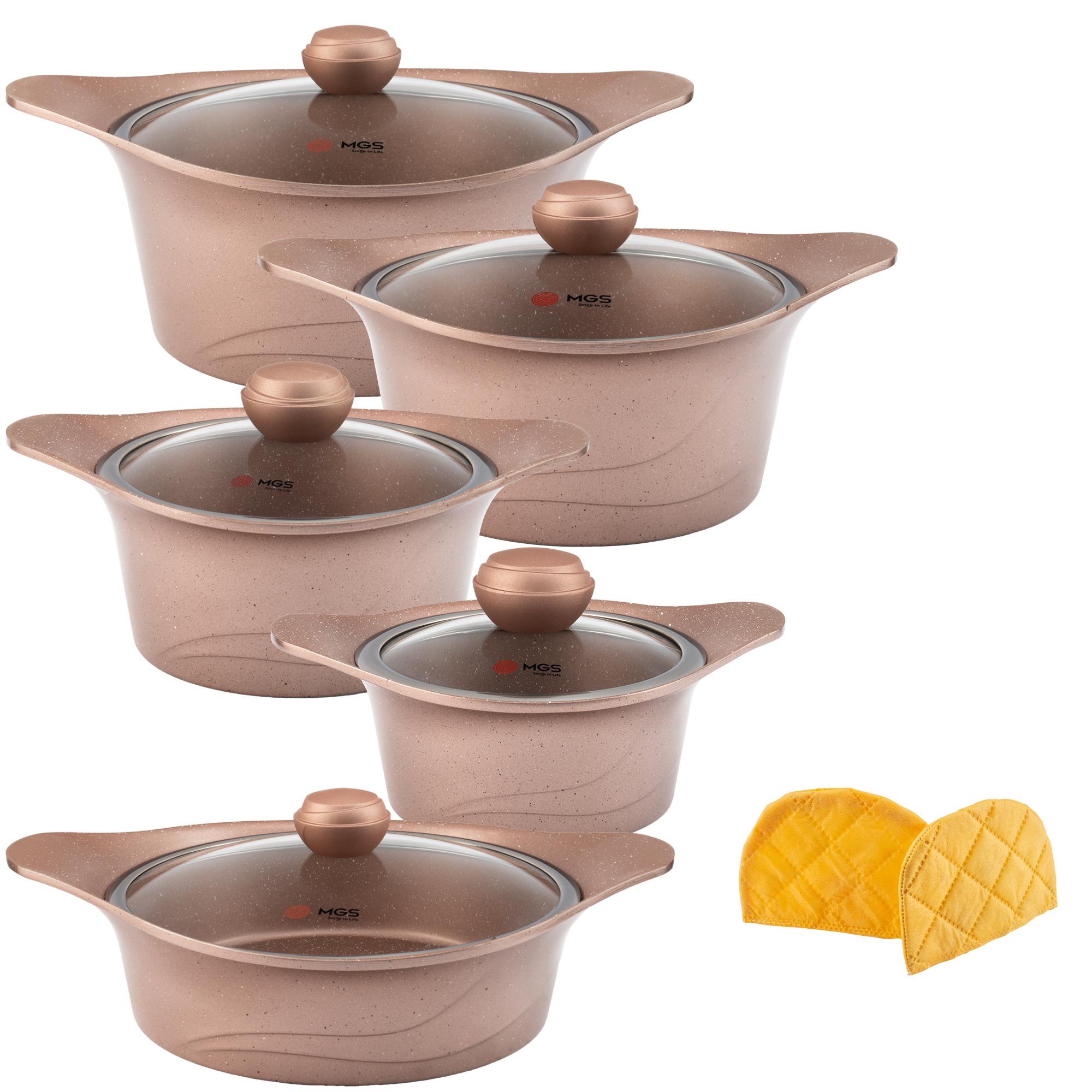 سرویس قابلمه 12 پارچه گرانیت طرح کره ای C