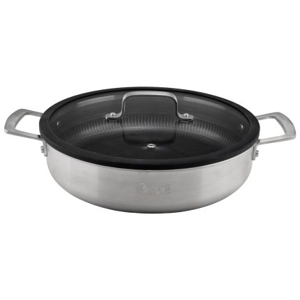 تابه سایز 24 دو دسته استیل کف لیزری کد PS3130