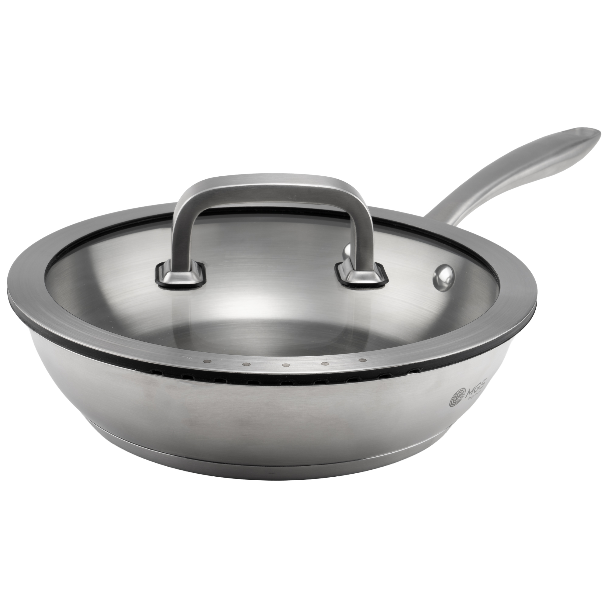 ماهیتابه تک دسته سایز 24 سرویس قابلمه 6 پارچه استیل کد 6113