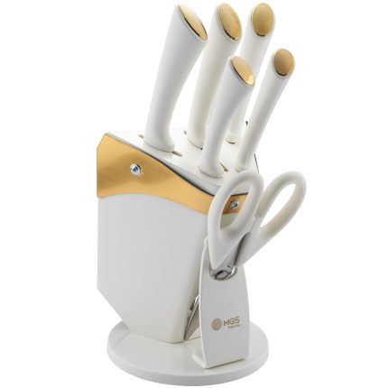 نمای کناری استند سرویس کارد گردان سفید کد KS-9026