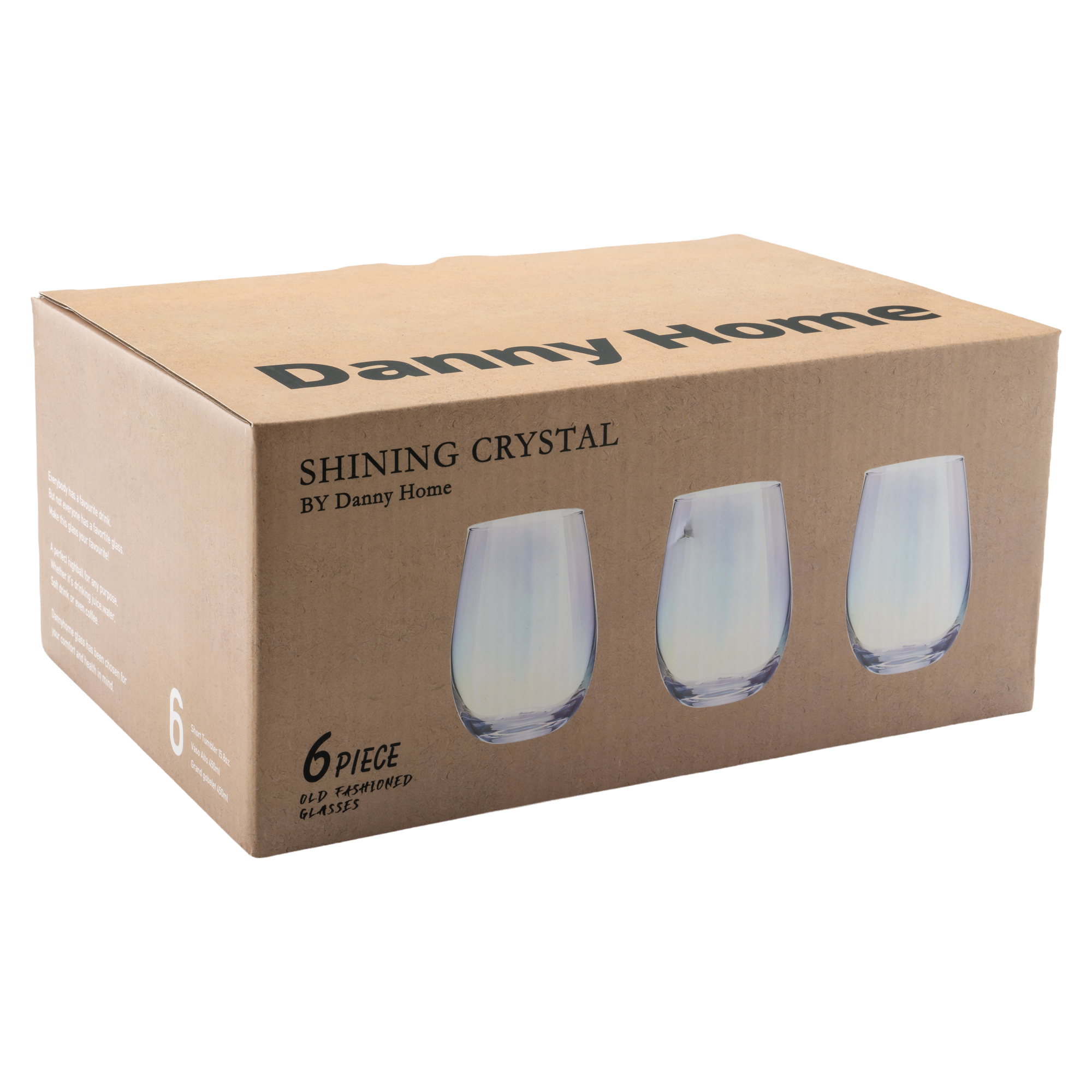 کارتن لیوان شیشه ای 6 عددی دنی هوم مدل CB13-04