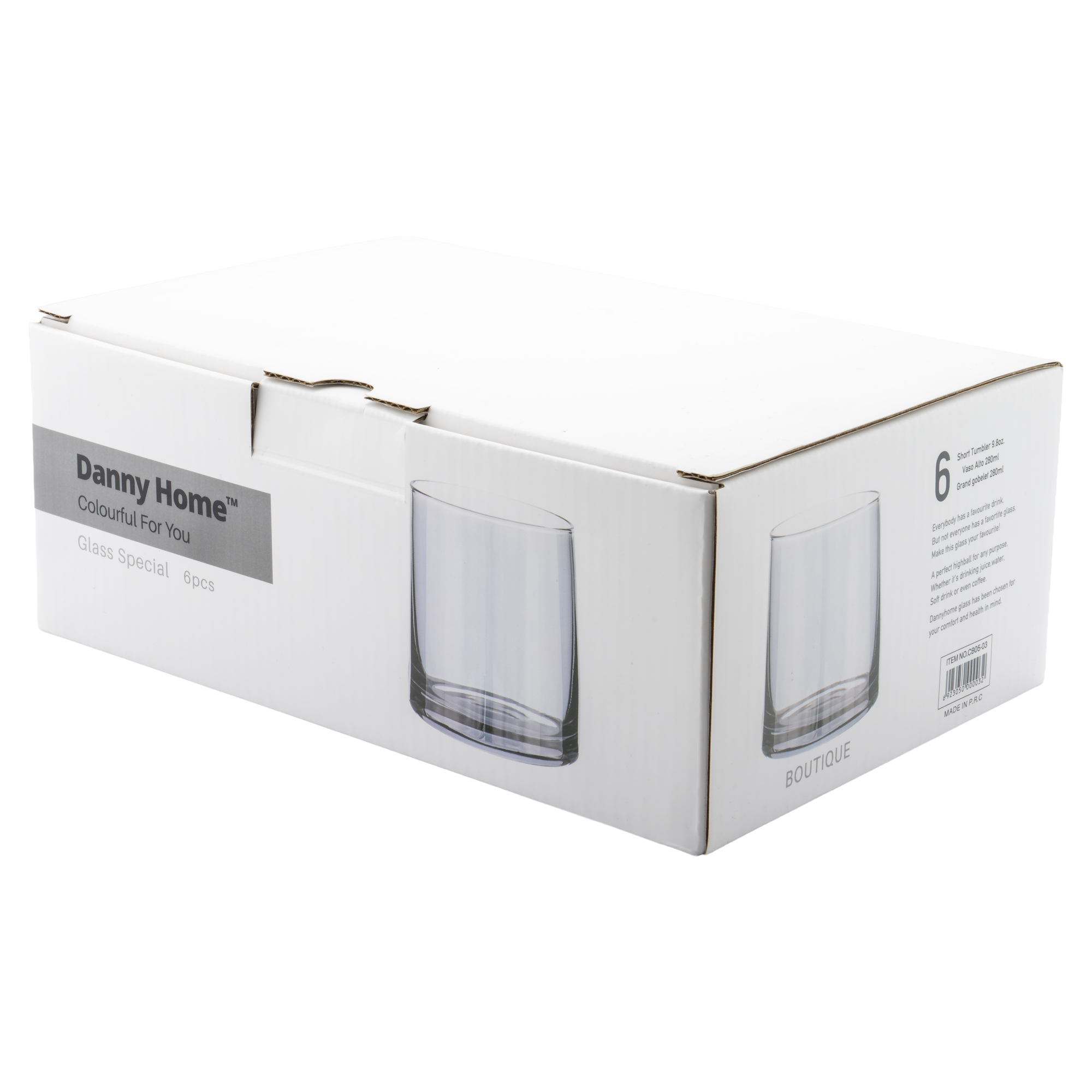 کارتن لیوان شیشه ای 6 عددی دنی هوم مدل CB05-03
