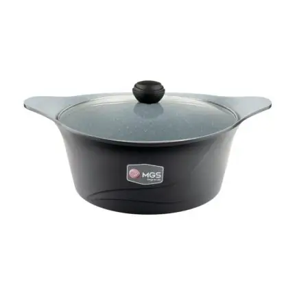 قابلمه سایز 32 گرانیت طرح کره ای C مشکی