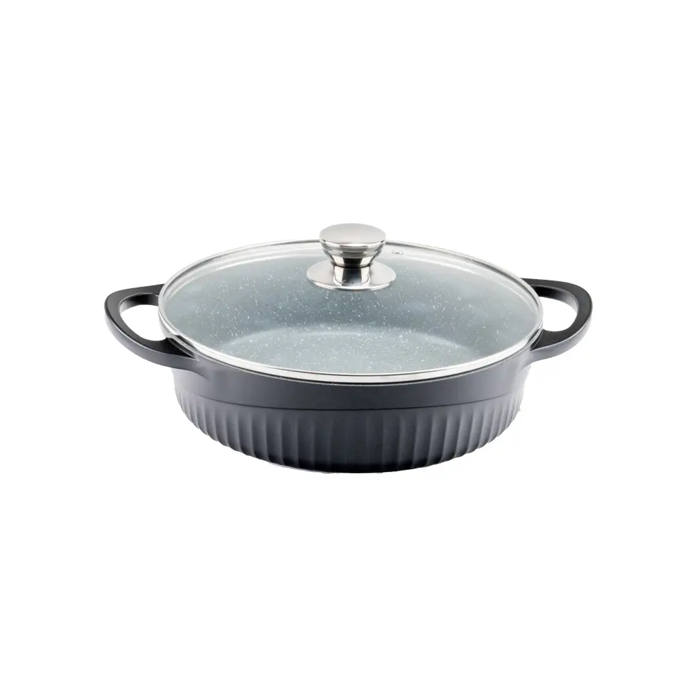 تابه دو دسته سایز 28 گرانیت طرح جرمنی D