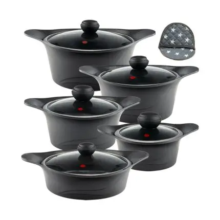 سرویس قابلمه 12 پارچه گرانیت طرح کره ای C کد KC1216