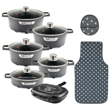 سرویس قابلمه 15 پارچه گرانیت طرح جرمنی C