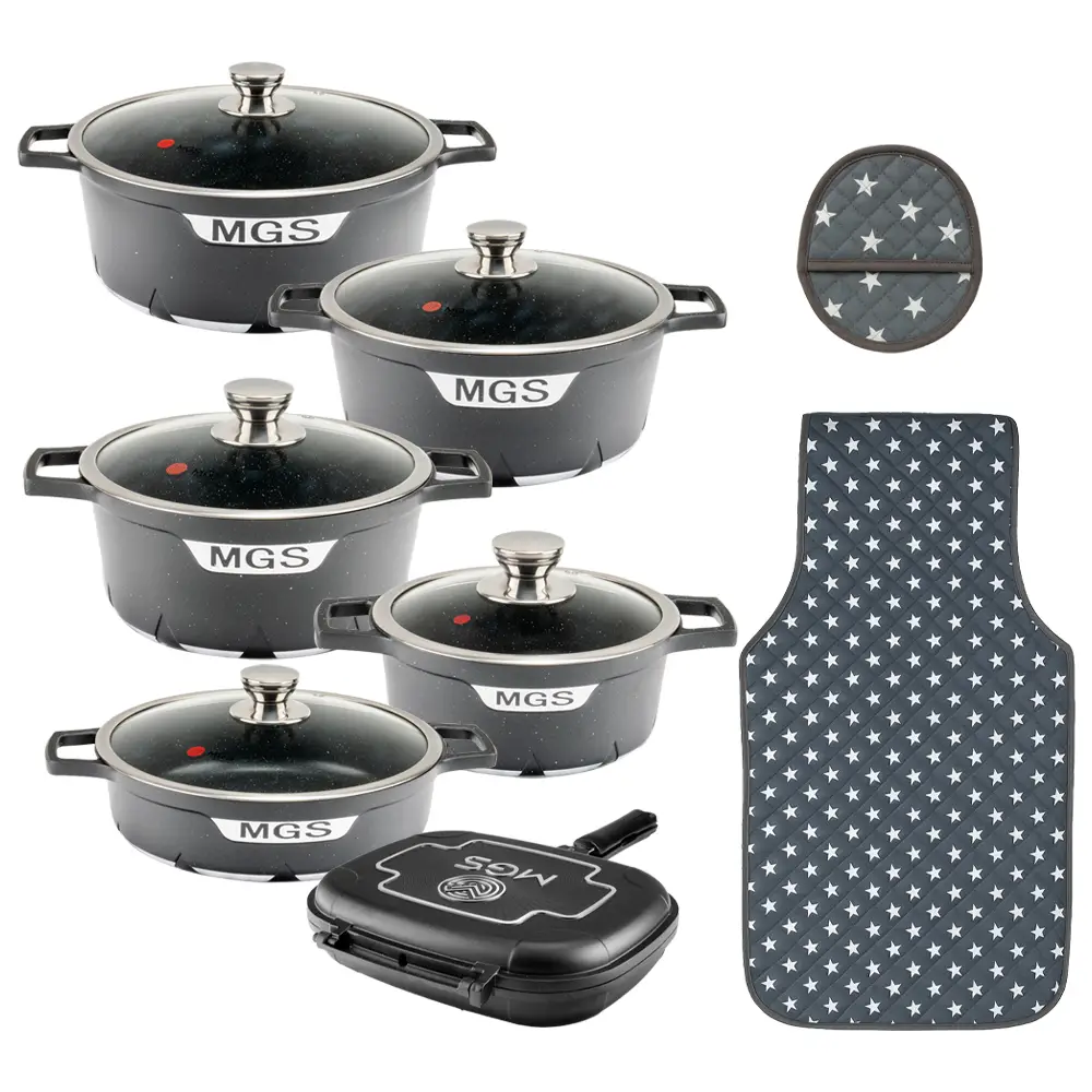 سرویس قابلمه 15 پارچه گرانیت طرح جرمنی C