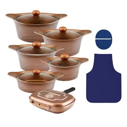 سرویس قابلمه 15 پارچه گرانیت طرح کره ای C