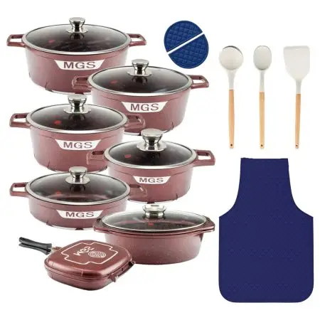 سرویس قابلمه 21 پارچه گرانیت طرح جرمنی C