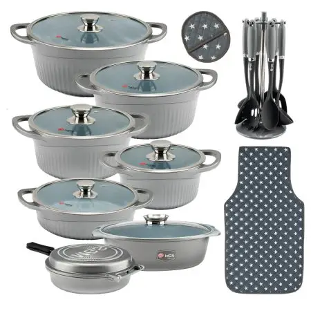 سرویس قابلمه 25 پارچه گرانیت طرح جرمنی D