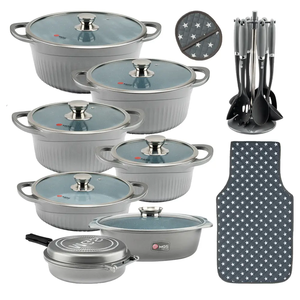 سرویس قابلمه 25 پارچه گرانیت طرح جرمنی D