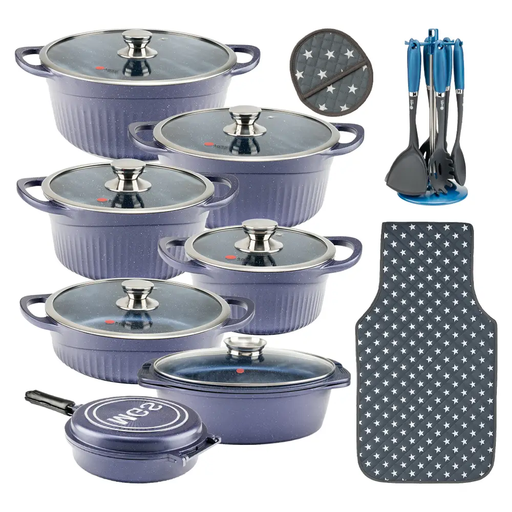 سرویس قابلمه 25 پارچه گرانیت طرح جرمنی D