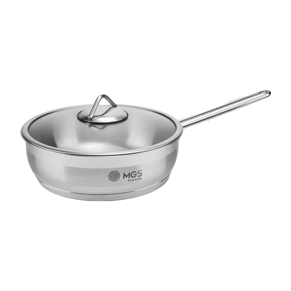 تابه استیل تک دسته سایز 24 کد 4117