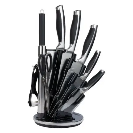 سرویس کارد و ساطور گردان مشکی ام جی اس کد KS-9027