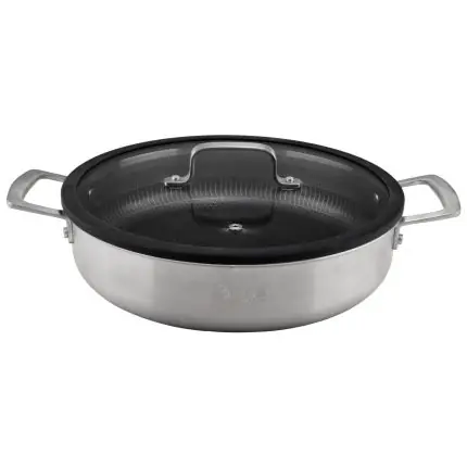 تابه سایز 24 دو دسته استیل کف لیزری کد PS3130
