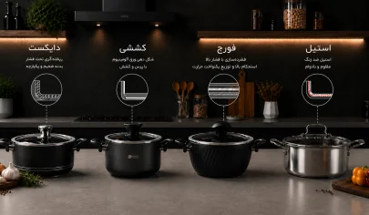 مقایسه انواع قابلمه‌های دایکست، فورج، کششی و استیل